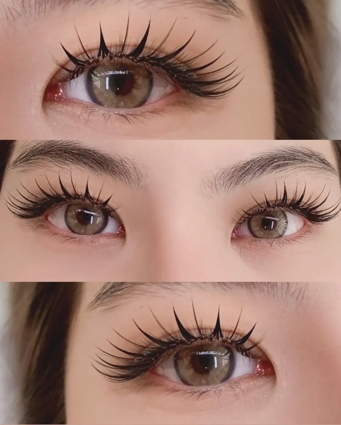 Viral Douyin anime lash set with wide-set spikes, Bangkok