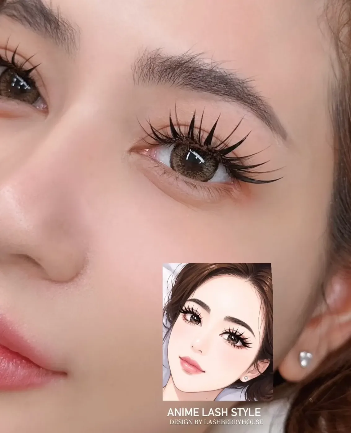 Big doe-eye Douyin lashes Bangkok close-up