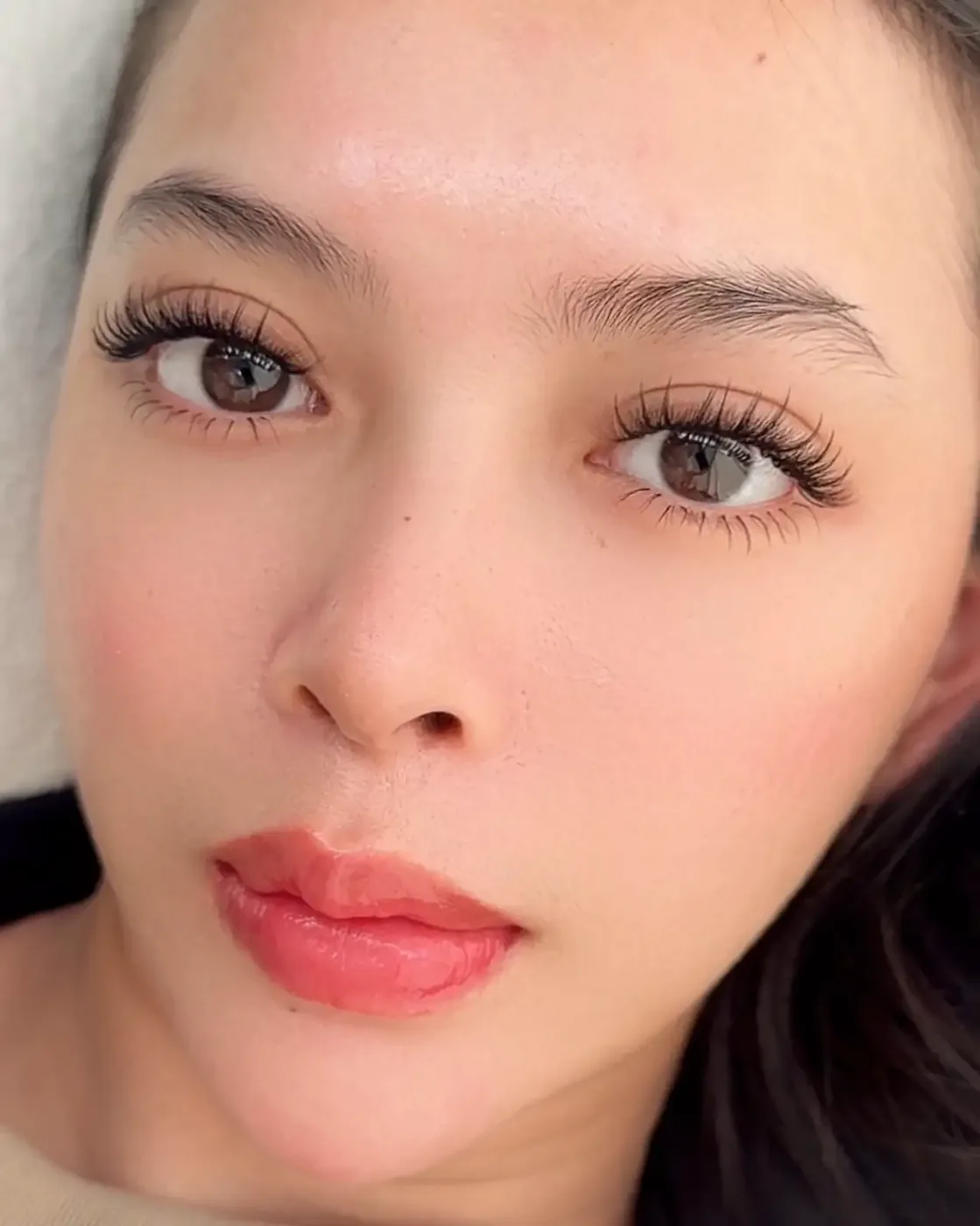 Wispy / Kim-K hybrid textured lash reference, Bangkok lash studio