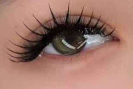 Kim K lash style reference from the September 2026 Lashberry House menu.